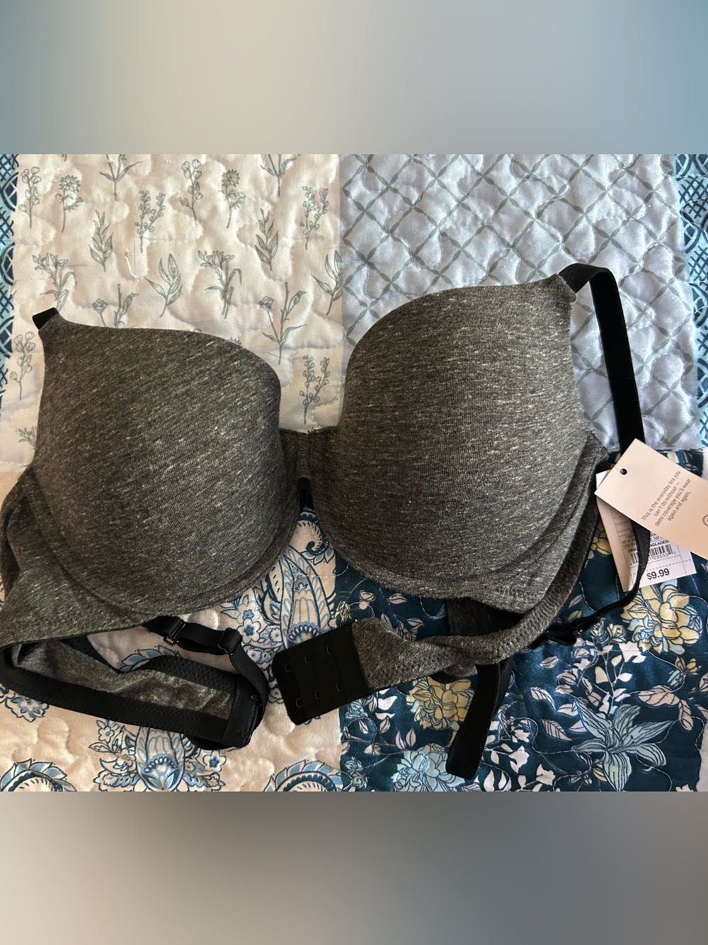 Target Gray Heather Underwire T-Shirt Bra- 38B